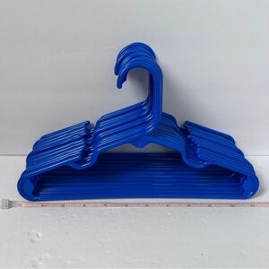 Set of 12 Light Blue Plastic Kids Hangers 11”